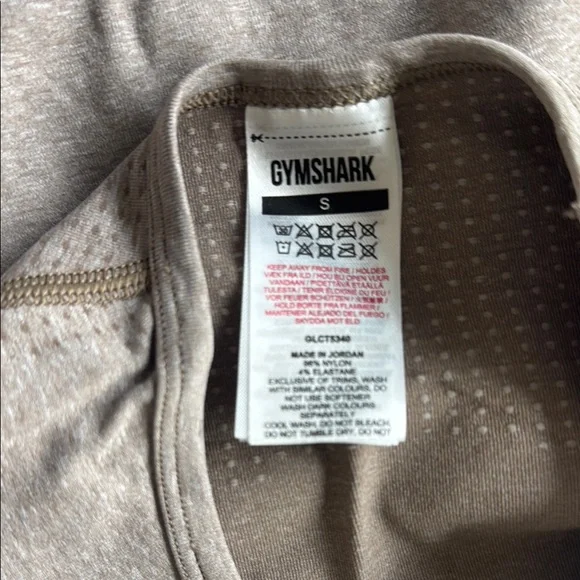 Gymshark Brown Ribbed Crop Tee - Picture 2 of 3